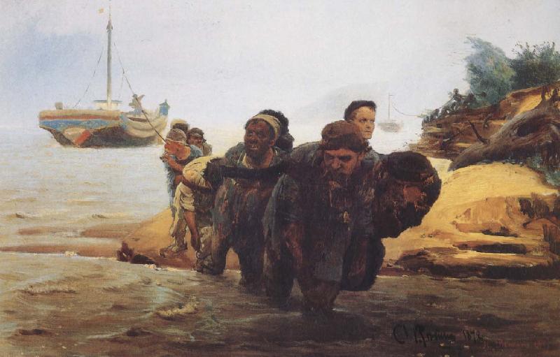 Ilia Efimovich Repin Boat tracker oil painting picture